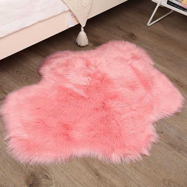 Mercer41 DerrenJohn Vegan Leather Pink Indoor/Outdoor Rug Wayfair